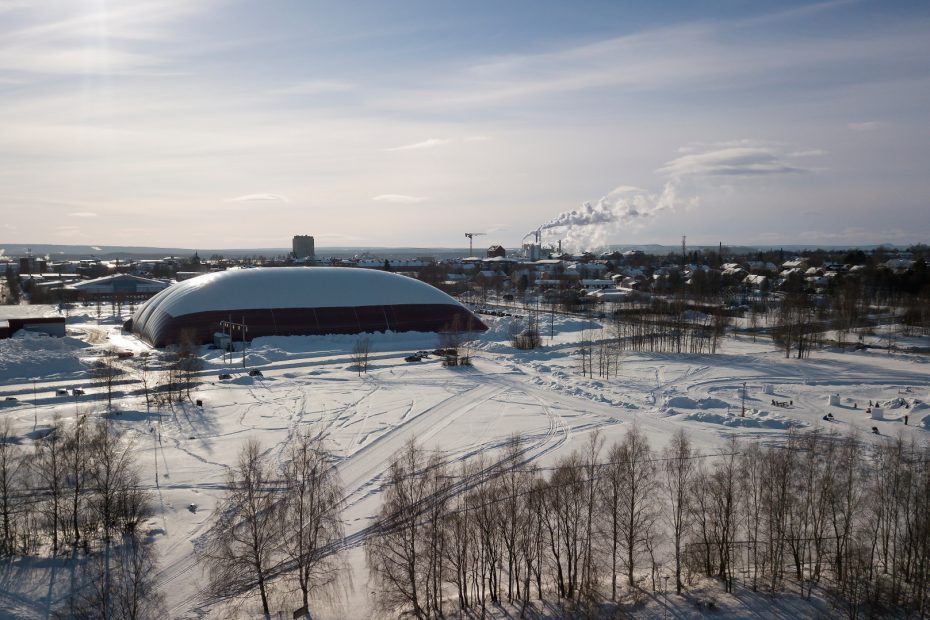 Noliaområdet Piteå vinter - Inomhushallen Fotboll