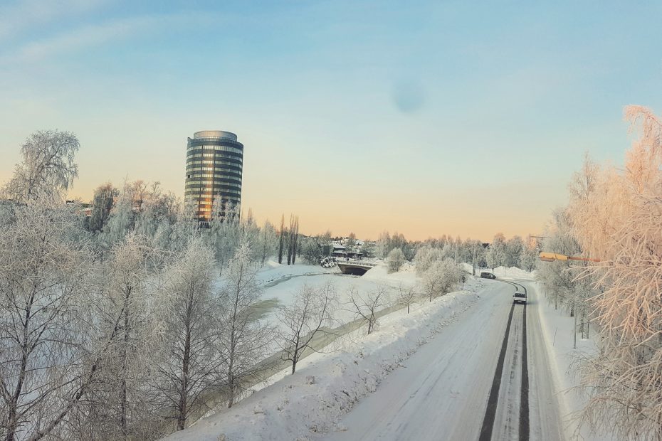 Snusdosan Piteå centrum vinter
